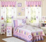 Pink and Purple Butterfly Collection Childrens Bedding 4pc Twin Set by Sweet Jojo Designs